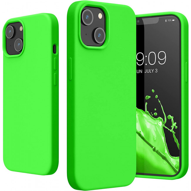 KW iPhone 14 Θήκη Σιλικόνης TPU - Lime Green - 59071.159