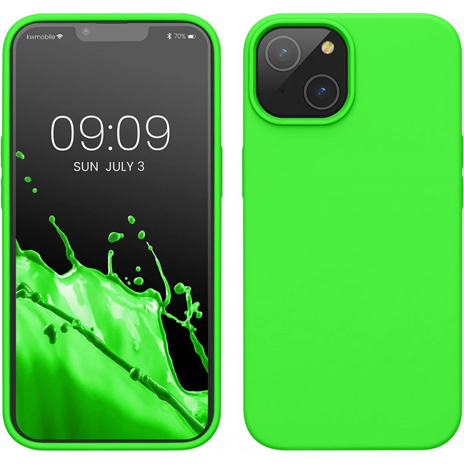 KW iPhone 14 Θήκη Σιλικόνης TPU - Lime Green - 59071.159