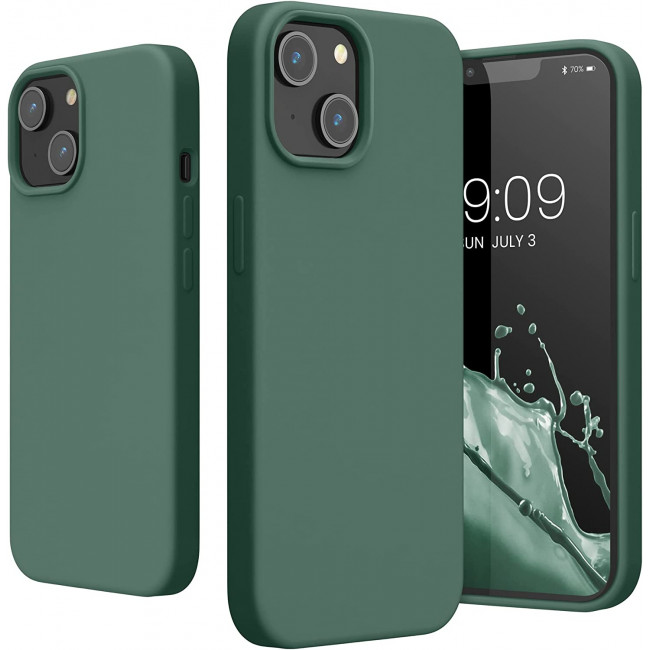 KW iPhone 14 Θήκη Σιλικόνης TPU - Forest Green - 59071.166