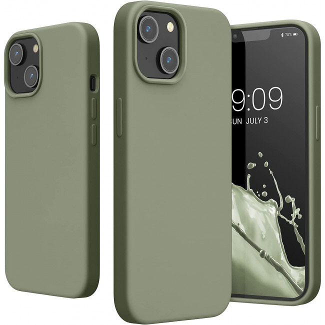 KW iPhone 14 Θήκη Σιλικόνης TPU - Gray Green - 59071.172