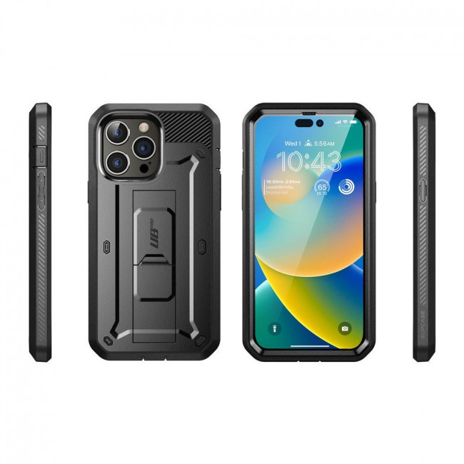 Supcase iPhone 14 Pro Unicorn Beetle Pro Σκληρή Θήκη με Προστασία Οθόνης και Stand - Black