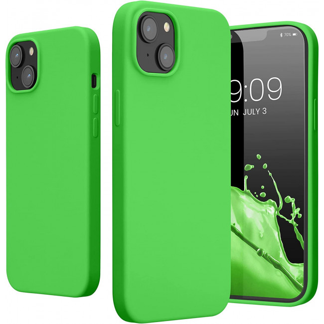 KW iPhone 14 Plus Θήκη Σιλικόνης TPU - Lime Green - 59072.159