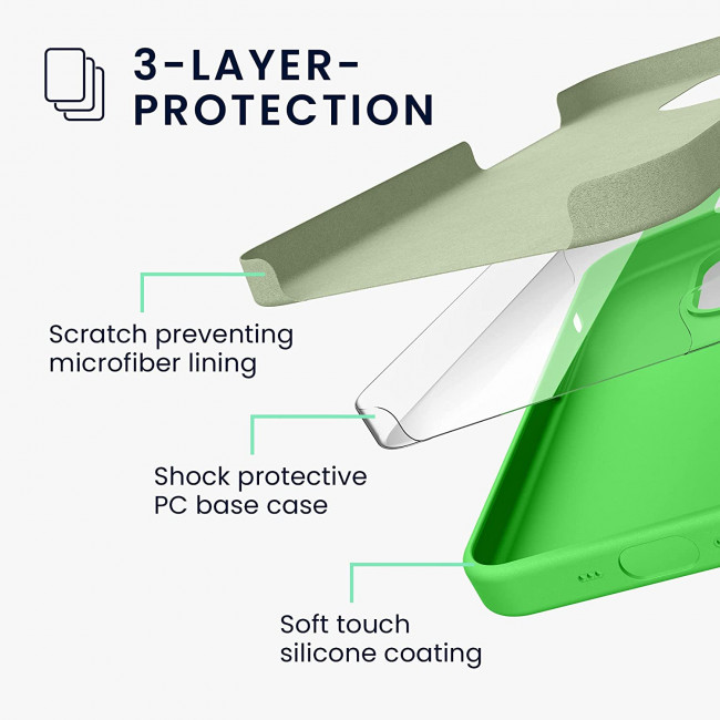 KW iPhone 14 Plus Θήκη Σιλικόνης TPU - Lime Green - 59072.159