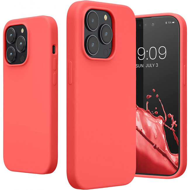 KW iPhone 14 Pro Θήκη Σιλικόνης TPU - Neon Coral - 59073.103