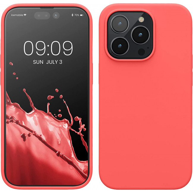 KW iPhone 14 Pro Θήκη Σιλικόνης TPU - Neon Coral - 59073.103