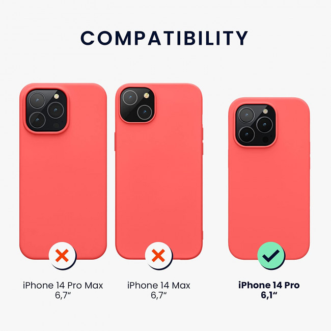 KW iPhone 14 Pro Θήκη Σιλικόνης TPU - Neon Coral - 59073.103