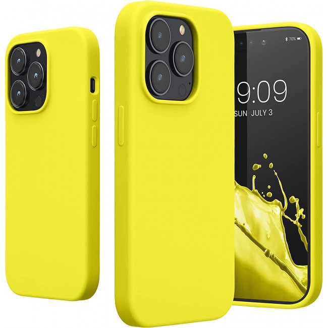 KW iPhone 14 Pro Θήκη Σιλικόνης TPU - Lemon Yellow - 59073.149