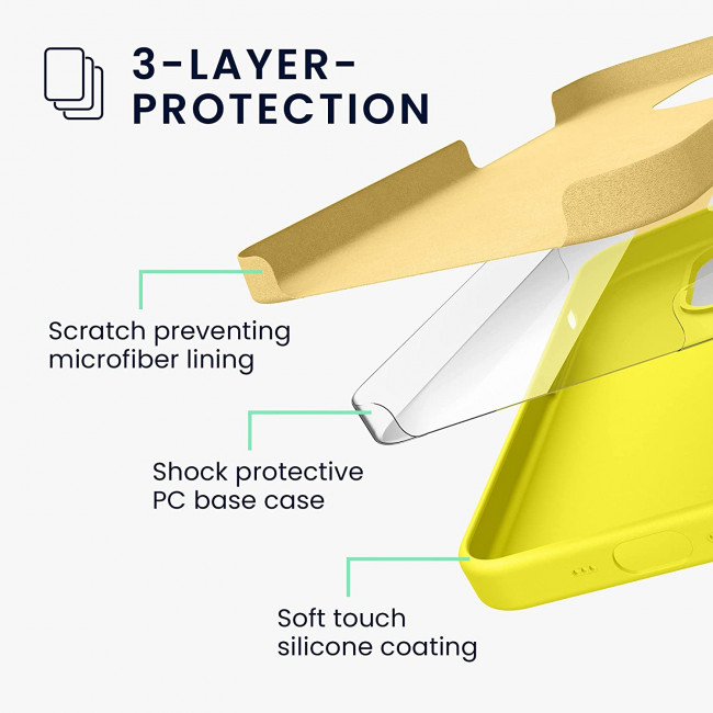 KW iPhone 14 Pro Θήκη Σιλικόνης TPU - Lemon Yellow - 59073.149