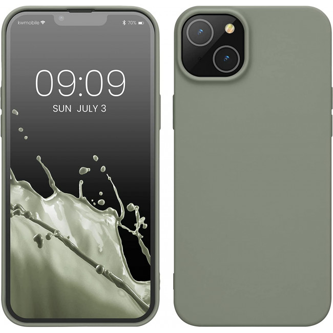 KW iPhone 14 Plus Λεπτή Θήκη Σιλικόνης TPU - Gray Green - 59076.172