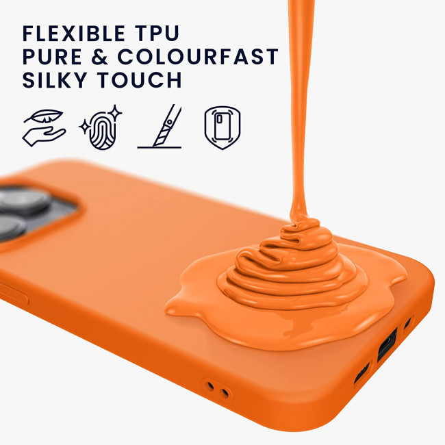 KW iPhone 14 Pro Λεπτή Θήκη Σιλικόνης TPU - Fruity Orange - 59077.150