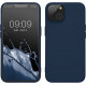 KW iPhone 14 Θήκη Σιλικόνης Rubberized TPU - Navy Blue - 59079.116