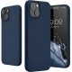 KW iPhone 14 Θήκη Σιλικόνης Rubberized TPU - Navy Blue - 59079.116