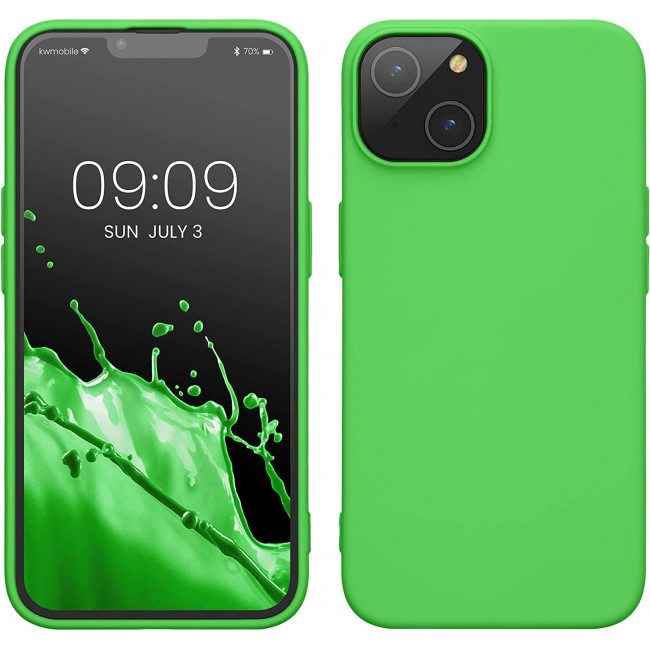 KW iPhone 14 Θήκη Σιλικόνης Rubberized TPU - Lime Green - 59079.159