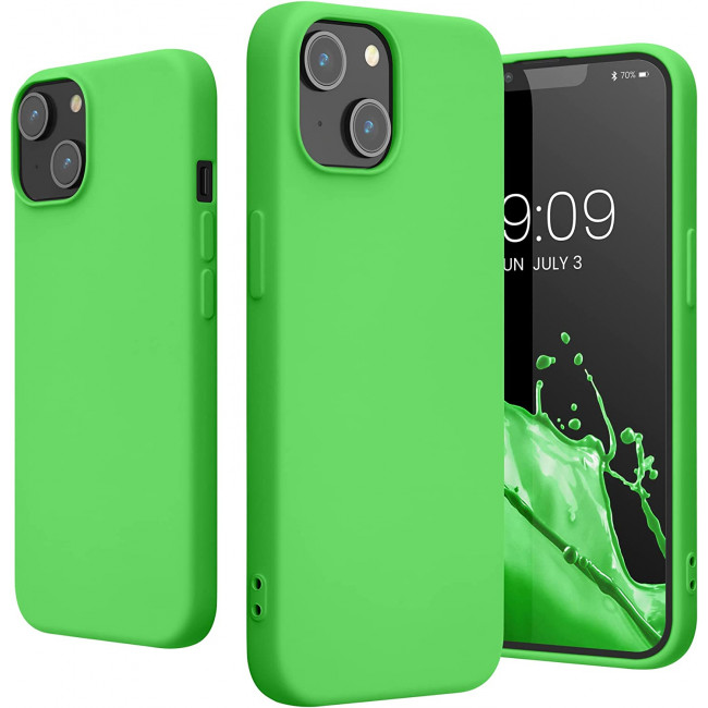 KW iPhone 14 Θήκη Σιλικόνης Rubberized TPU - Lime Green - 59079.159