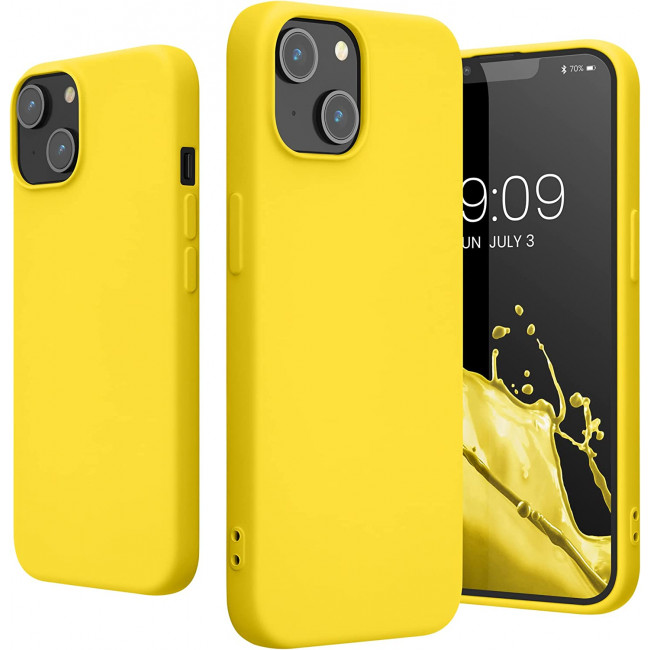 KW iPhone 14 Θήκη Σιλικόνης Rubberized TPU - Radiant Yellow - 59079.165