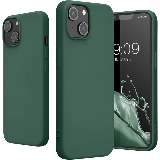 KW iPhone 14 Θήκη Σιλικόνης Rubberized TPU - Forest Green - 59079.166