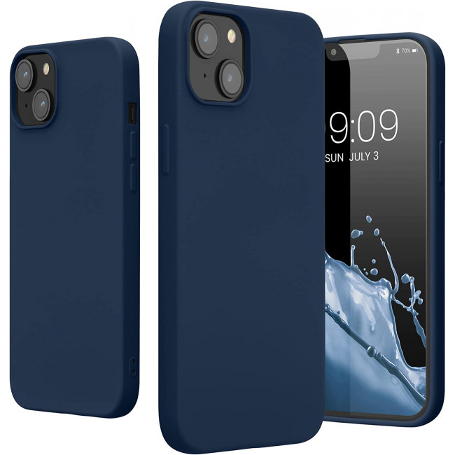 KW iPhone 14 Plus Θήκη Σιλικόνης Rubberized TPU - Navy Blue - 59080.116