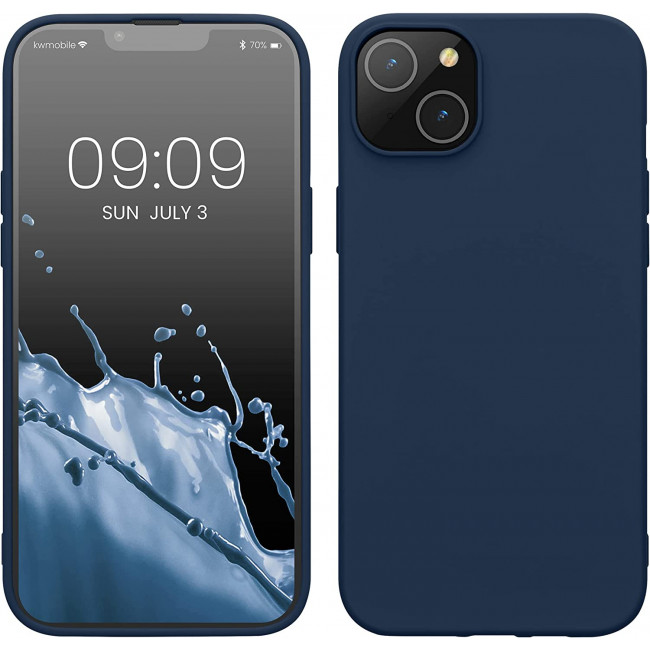 KW iPhone 14 Plus Θήκη Σιλικόνης Rubberized TPU - Navy Blue - 59080.116