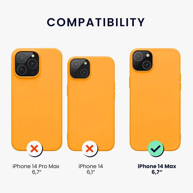 KW iPhone 14 Plus Θήκη Σιλικόνης Rubberized TPU - Fruity Orange - 59080.150