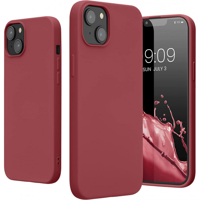 KW iPhone 14 Plus Θήκη Σιλικόνης Rubberized TPU - Dark Rose - 59080.167