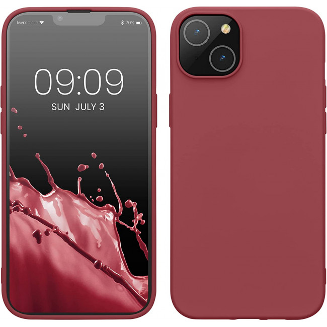 KW iPhone 14 Plus Θήκη Σιλικόνης Rubberized TPU - Dark Rose - 59080.167