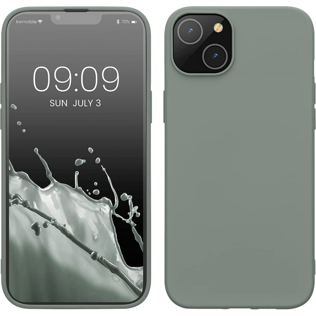 KW iPhone 14 Plus Θήκη Σιλικόνης Rubberized TPU - Gray Green - 59080.172