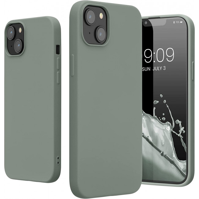 KW iPhone 14 Plus Θήκη Σιλικόνης Rubberized TPU - Gray Green - 59080.172