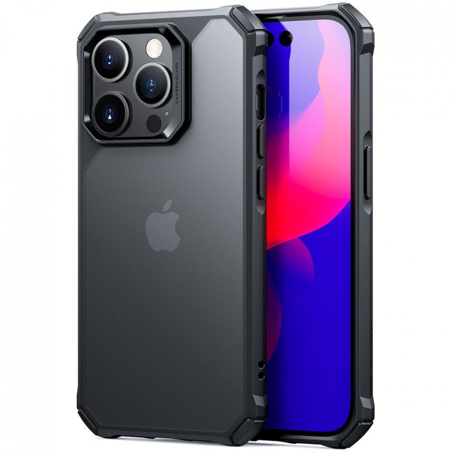 ESR iPhone 14 Pro Air Armor Σκληρή Θήκη με Πλαίσιο Σιλικόνης - Ημιδιάφανη / Frosted Black