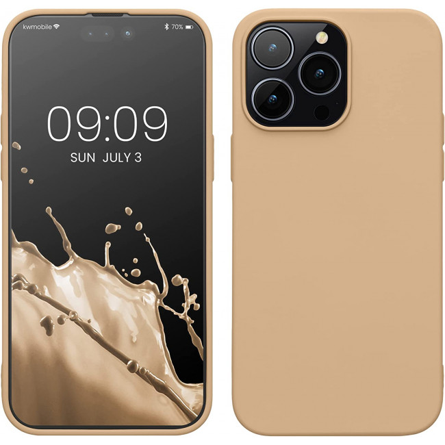 KW iPhone 14 Pro Max Θήκη Σιλικόνης Rubberized TPU - Mother Of Pearl - 59082.154