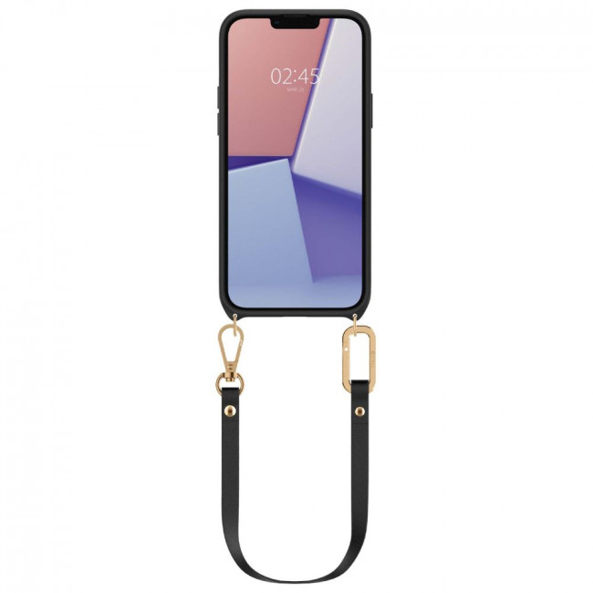 Spigen Cyrill iPhone 14 Classic Charm Mag Σκληρή Θήκη MagSafe με Πλαίσιο Σιλικόνης και Λουράκι - Black