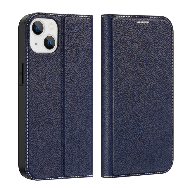 Dux Ducis iPhone 14 Skin X2 Flip Stand Case Θήκη Βιβλίο - Blue