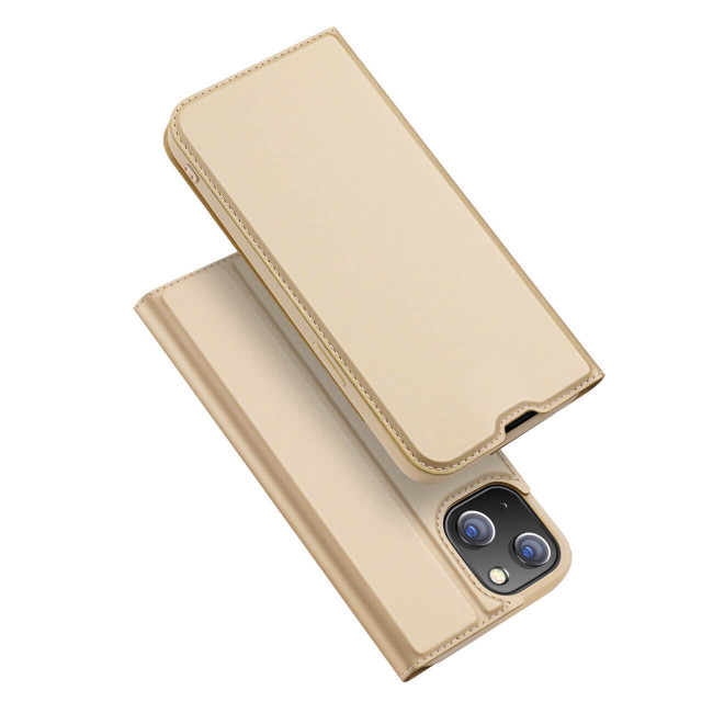 Dux Ducis iPhone 14 Flip Stand Case Θήκη Βιβλίο - Gold