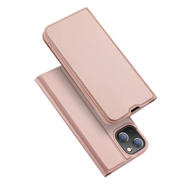 Dux Ducis iPhone 14 Flip Stand Case Θήκη Βιβλίο - Rose Gold