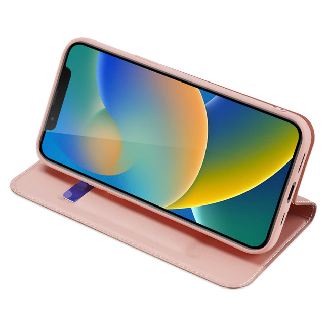 Dux Ducis iPhone 14 Flip Stand Case Θήκη Βιβλίο - Rose Gold