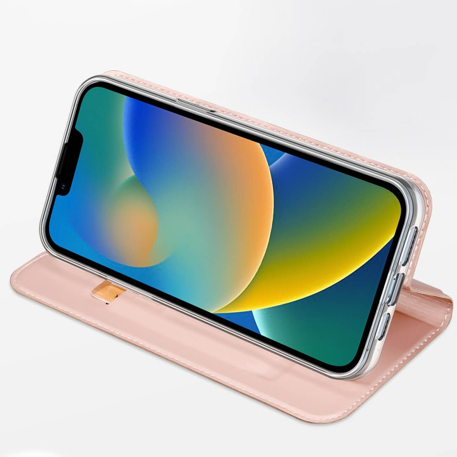 Dux Ducis iPhone 14 Flip Stand Case Θήκη Βιβλίο - Rose Gold