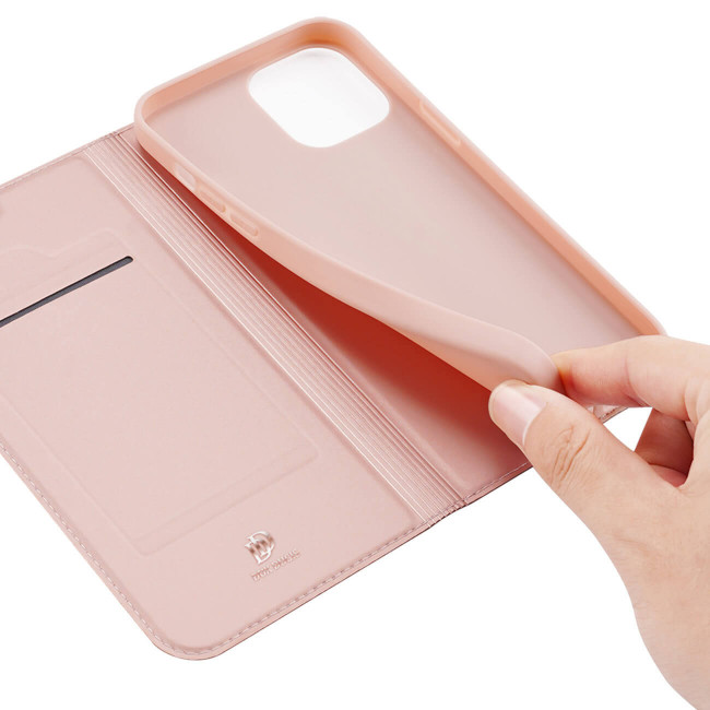 Dux Ducis iPhone 14 Flip Stand Case Θήκη Βιβλίο - Rose Gold