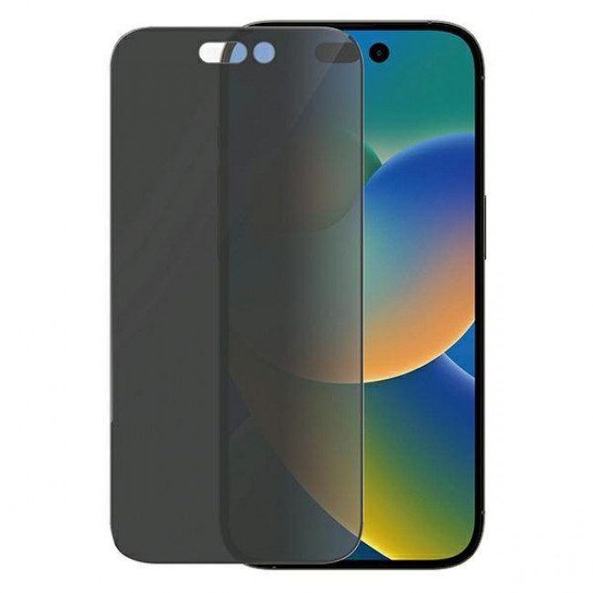 PanzerGlass iPhone 14 Pro Ultra-Wide Fit Privacy Antibacterial Easy Aligner Full Screen Αντιχαρακτικό Γυαλί Οθόνης - Black