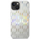 Karl Lagerfeld iPhone 14 - Iridescent Monogram Σκληρή Θήκη με Πλαίσιο Σιλικόνης - Silver - KLHCP14SLGMMSV3