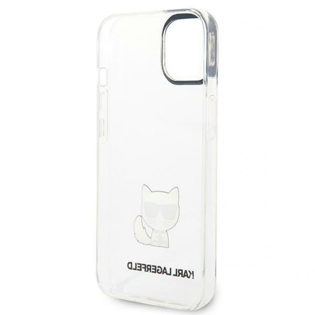 Karl Lagerfeld iPhone 14 Plus - Choupette Body Σκληρή Θήκη με Πλαίσιο Σιλικόνης - Διάφανη - KLHCP14MCTTR