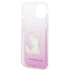 Karl Lagerfeld iPhone 14 Plus - Choupette Fun Σκληρή Θήκη με Πλαίσιο Σιλικόνης - Pink - KLHCP14MCFNRCPI