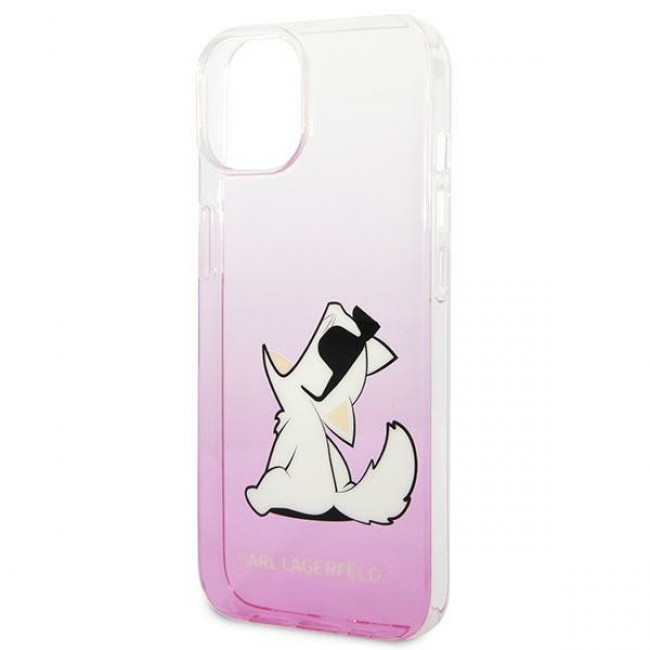 Karl Lagerfeld iPhone 14 Plus - Choupette Fun Σκληρή Θήκη με Πλαίσιο Σιλικόνης - Pink - KLHCP14MCFNRCPI