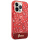 Guess iPhone 14 Pro Bandana Paisley Σκληρή Θήκη με Πλαίσιο Σιλικόνης - Red - GUHCP14LHGBNHR