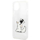 Karl Lagerfeld iPhone 14 Plus - Choupette Fun Σκληρή Θήκη με Πλαίσιο Σιλικόνης - Διάφανη - KLHCP14MCFNRC