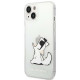 Karl Lagerfeld iPhone 14 Plus - Choupette Fun Σκληρή Θήκη με Πλαίσιο Σιλικόνης - Διάφανη - KLHCP14MCFNRC