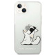 Karl Lagerfeld iPhone 14 Plus - Choupette Fun Σκληρή Θήκη με Πλαίσιο Σιλικόνης - Διάφανη - KLHCP14MCFNRC