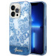 Guess iPhone 14 Pro Porcelain Collection Σκληρή Θήκη με Πλαίσιο Σιλικόνης - Blue - GUHCP14LHGPLHB