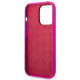 Guess iPhone 14 Pro Silicone Metal Logo Script Θήκη Σιλικόνης - Fuchsia - GUHCP14LSLSMF