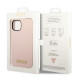 Guess iPhone 14 Silicone Logo Plate MagSafe Θήκη Σιλικόνης με MagSafe - Pink - GUHMP14SSBPLP