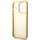 Guess iPhone 14 Pro Croco Collection Θήκη με Επένδυση Συνθετικού Δέρματος - Gold - GUHCP14LHGCRHD