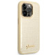 Guess iPhone 14 Pro Croco Collection Θήκη με Επένδυση Συνθετικού Δέρματος - Gold - GUHCP14LHGCRHD